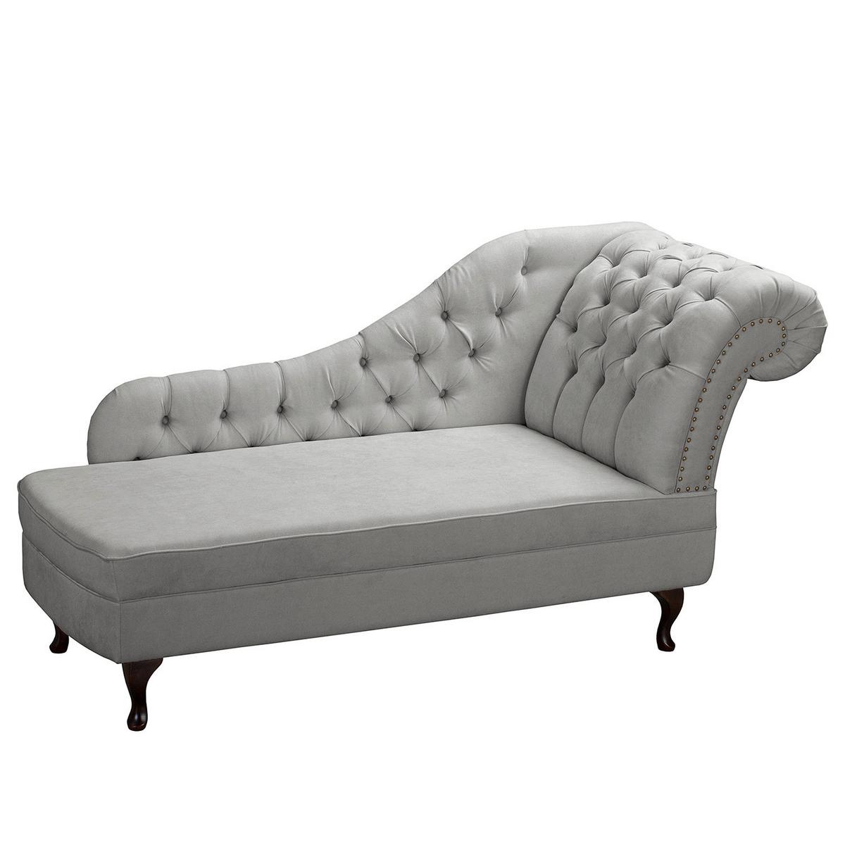 Récamiere Pako Grau B: 185cm - Braun/Grau, Design, Textil (185/93/75cm) - Livetastic