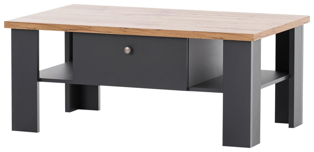 Couchtisch Catania Anthrazit/Eiche Wotan B:110 cm - Anthrazit/Eiche Wotan, Design, Holzwerkstoff (110/45/70cm) - MID.YOU