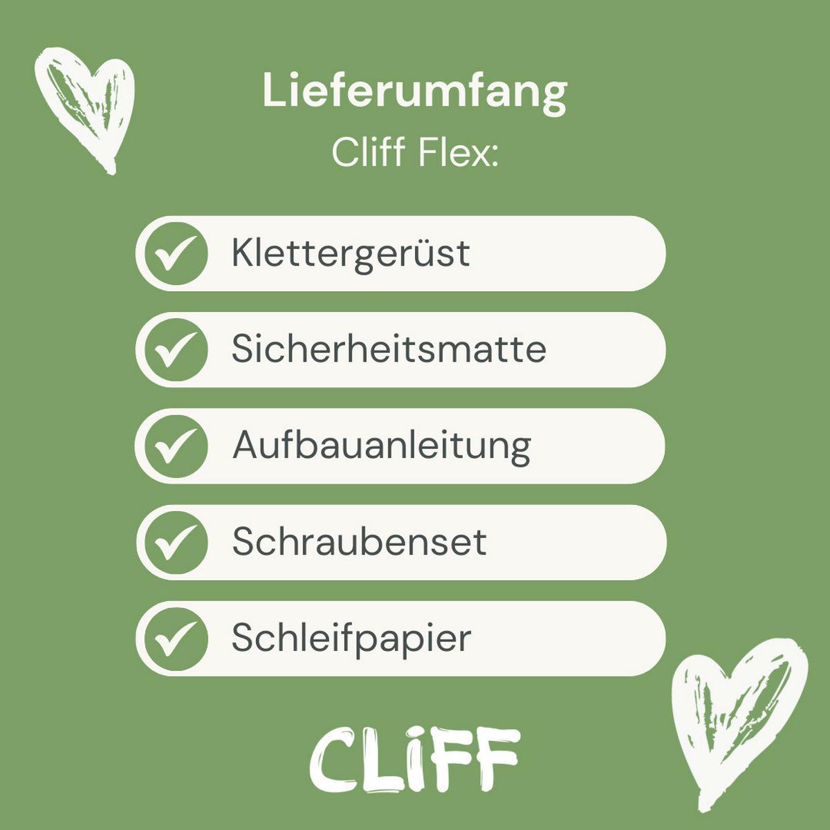 klappbares Klettergerüst mit Sicherheitsmatte - Multicolor/Weiß, Basics, Holz (105/110/100cm) - CLIFF