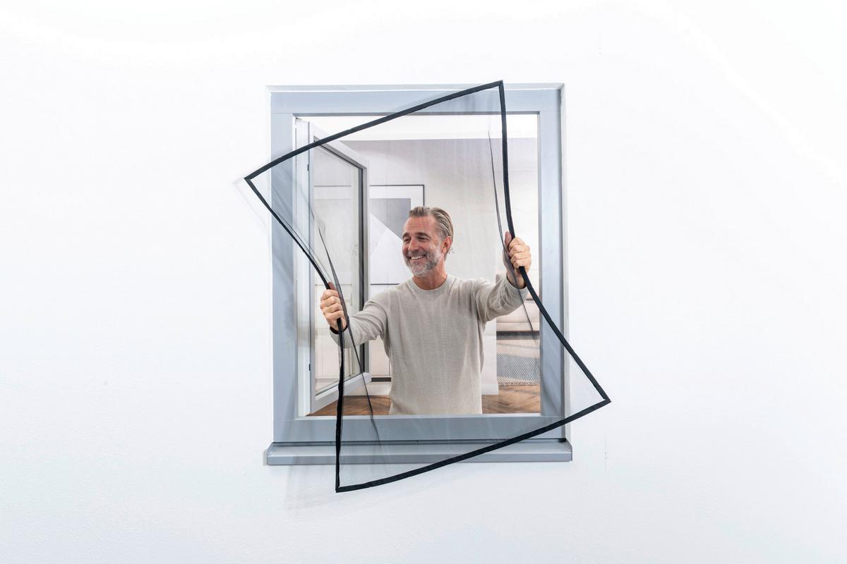 Insektenschutzfenster Pop-Up Screen, 100x120 cm - Anthrazit, Basics, Metall (100/120cm) - Windhager