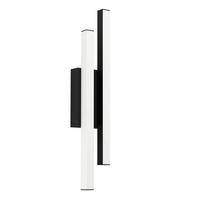 Außenwandleuchte Serricella 5w Metall Kunststoff, Wandmontage - Schwarz/Weiß, Design, Kunststoff/Metall (12/7,5/52,5cm) - Eglo