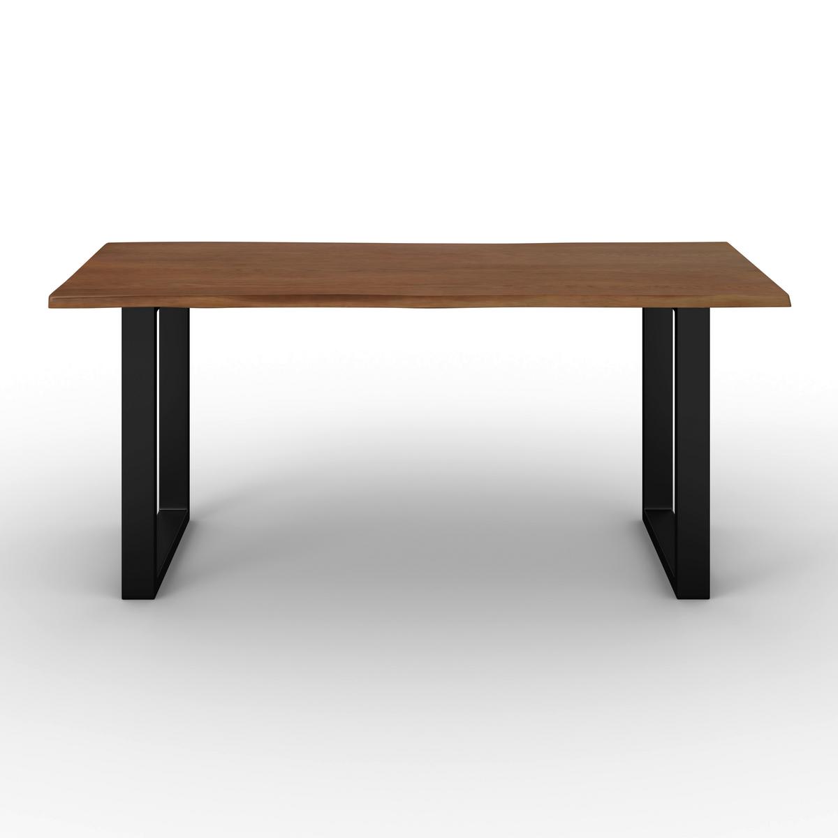 Jídelní stůl Dale, š: 180 cm - černá/barvy vlašských ořechů, Moderní, kov/dřevo (180/90/76cm) - Bessagi Home