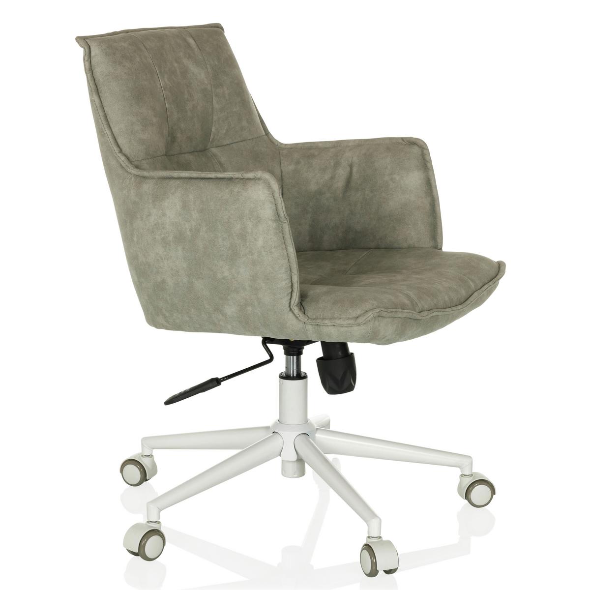 Drehstuhl Grau B: 54 cm - Weiß/Grau, MODERN, Kunststoff/Textil (54/85/70cm) - MID.YOU