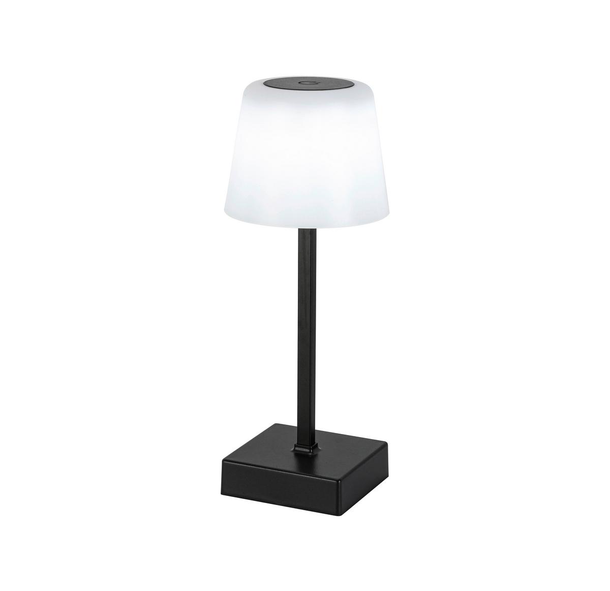 NABÍJATEĽNÁ STOLNÁ LAMPA EMO - čierna/biela, Modern, kov/plast (10,5/25cm) - Mömax