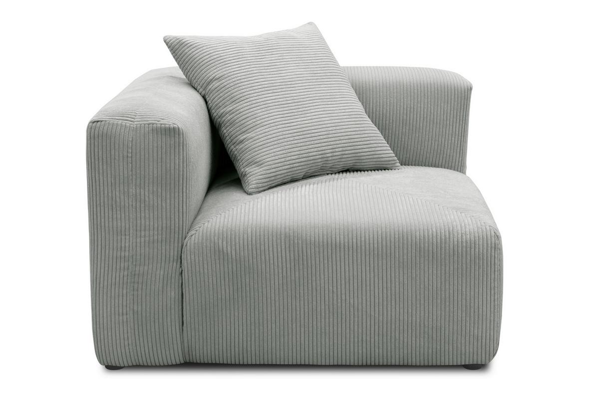 Sofaelement Hellgrau B: 108 cm - Hellgrau/Schwarz, Design, Textil (108/69/108cm) - MID.YOU