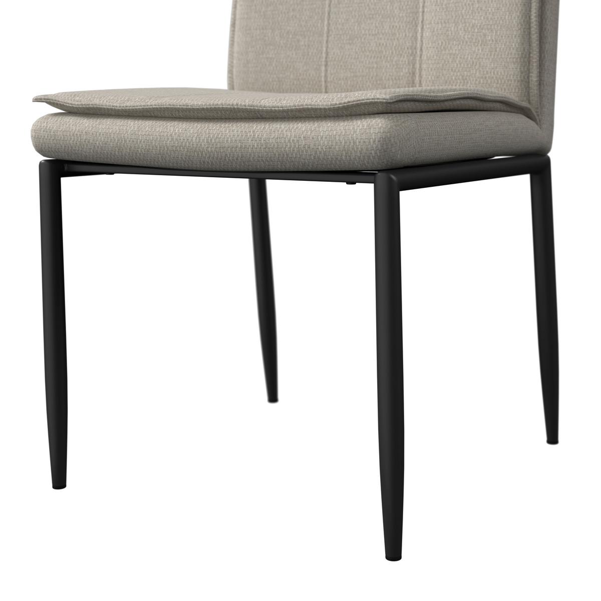 Jídelní set Abelia - černá/krémová, Moderní, kov/kompozitní dřevo - Bessagi Home