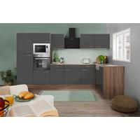 Eckküche Oliver L-Küchenblock 340 cm - Eichefarben/Grau, Basics, Holzwerkstoff (340/172cm) - Respekta