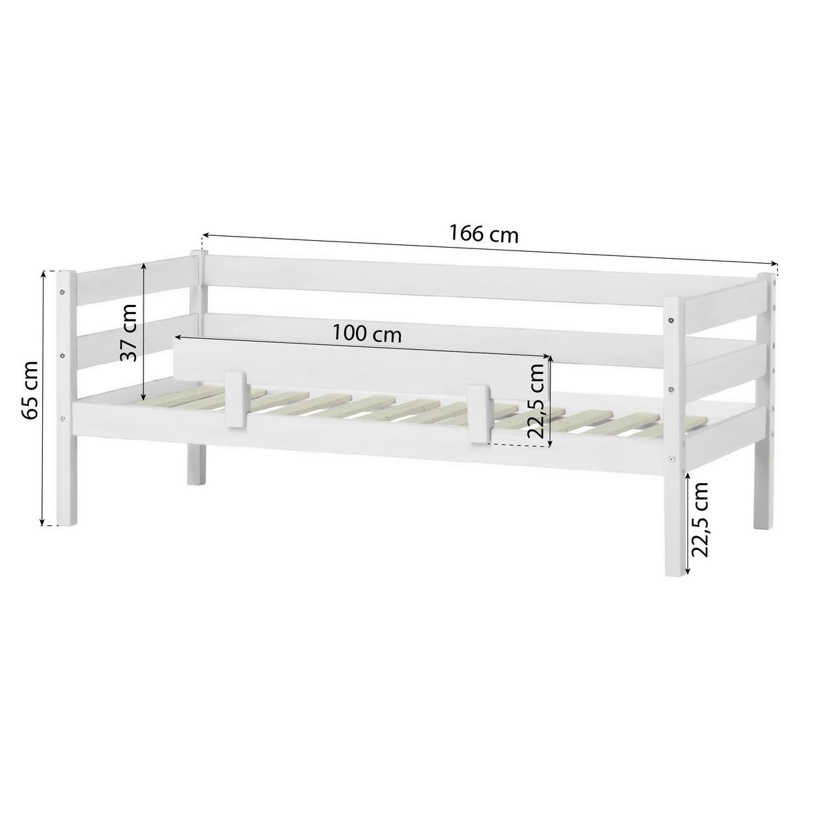 Bettschutzgitter Eco Comfort Weiß, B: 100 Cm - Weiß, MODERN, Holz (100/22,5/4cm) - MID.YOU