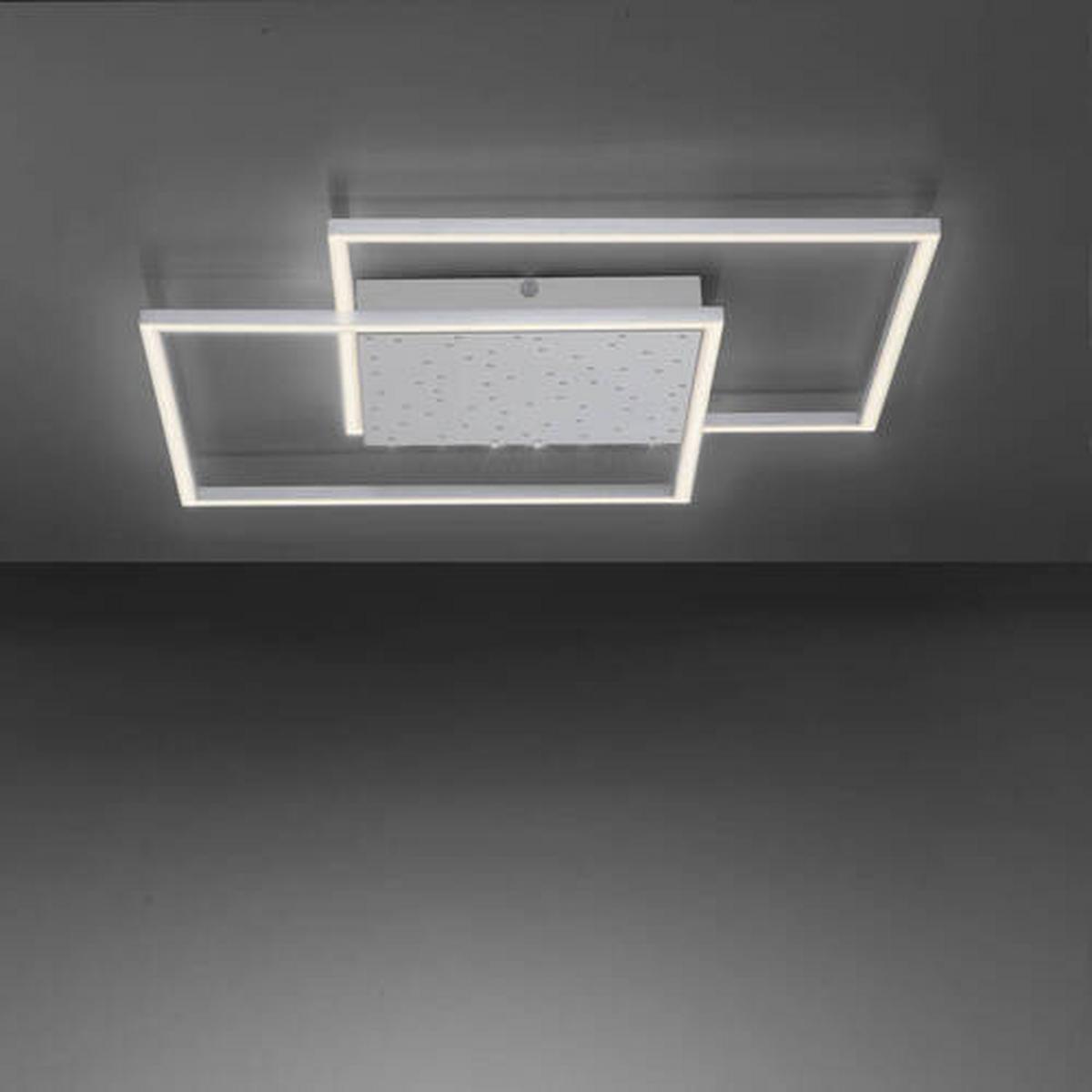 LED-Deckenleuchte YUKi L: 67 cm mit Sternenhimmel - Grau, Design, Metall (67/67/5cm) - Paul Neuhaus