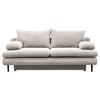 2-sitzer-sofa Mit Schlaffunkt. Fiore Und Bettkasten Beige - Beige/Schwarz, Design, Textil (202/85/99cm) - P & B