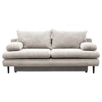 2-sitzer-sofa Mit Schlaffunkt. Fiore Und Bettkasten Beige - Beige/Schwarz, Design, Textil (202/85/99cm) - P & B