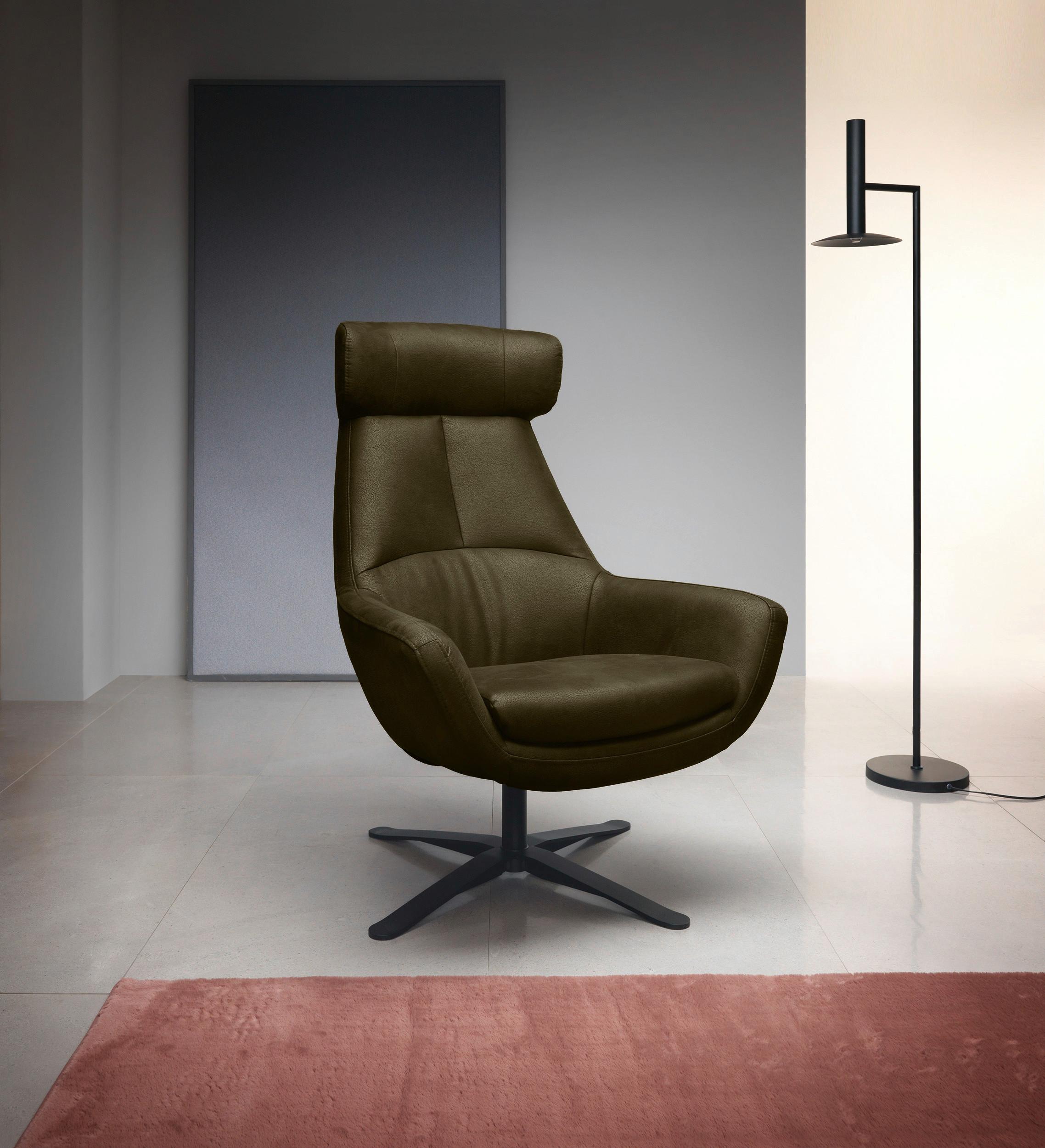 Sessel Be Organic - Schwarz/Grün, MODERN, Textil (81/112/83cm) - Trendmanufaktur
