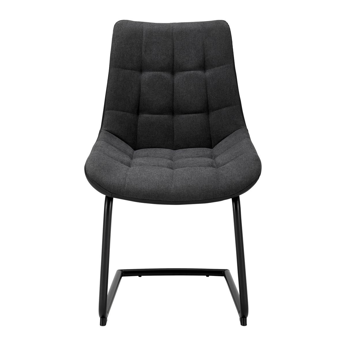 Stolička "Marilea", čierna, pružné podnožie - čierna/tmavosivá, Modern, kov/drevo (53/86/61cm) - Bessagi Home