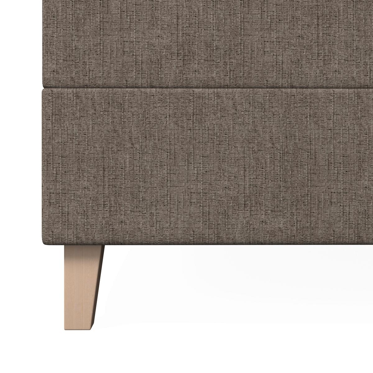 Boxspringová postel MONZA 160x200, hnědá - barvy dubu/hnědá, Moderní, dřevo/textil (160/200cm) - Bessagi Home