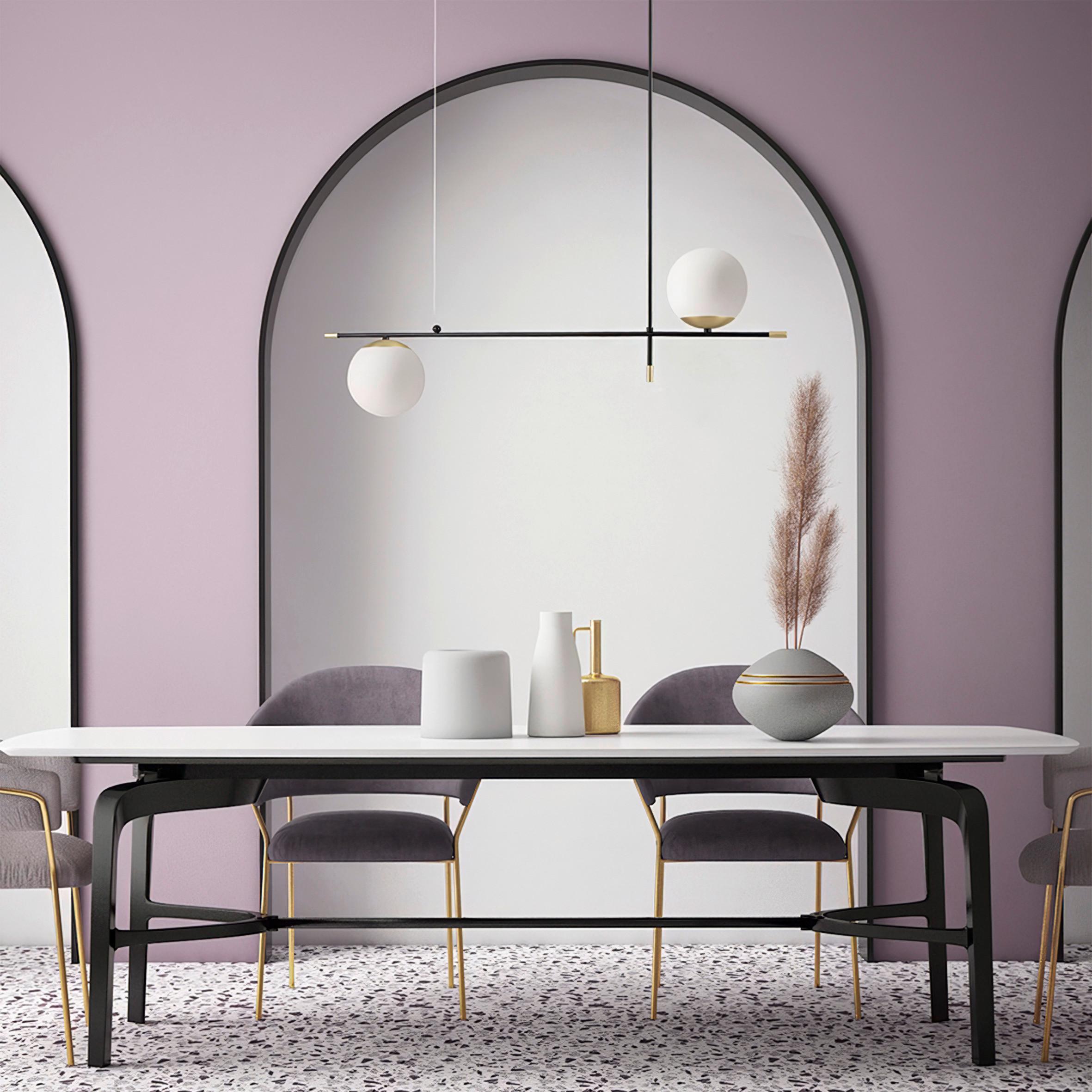 Pendelleuchte Nostalgia - Goldfarben/Schwarz, Trend, Glas/Metall (15/76/95cm) - MAYTONI