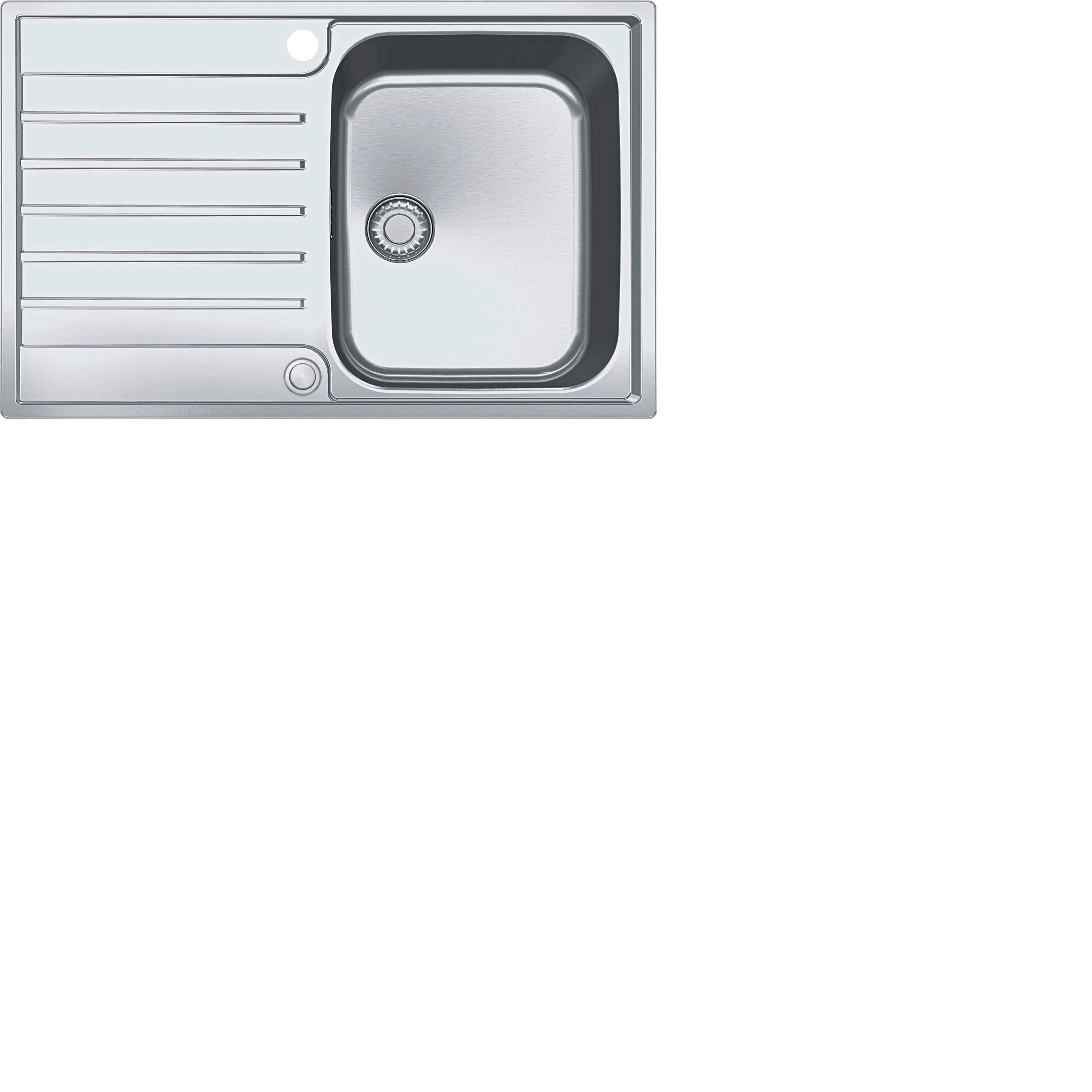 Spüle Agx 211-78 - Edelstahlfarben, Basics, Metall (78/17,5/51cm)