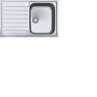 Spüle Agx 211-78 - Edelstahlfarben, Basics, Metall (78/17,5/51cm)