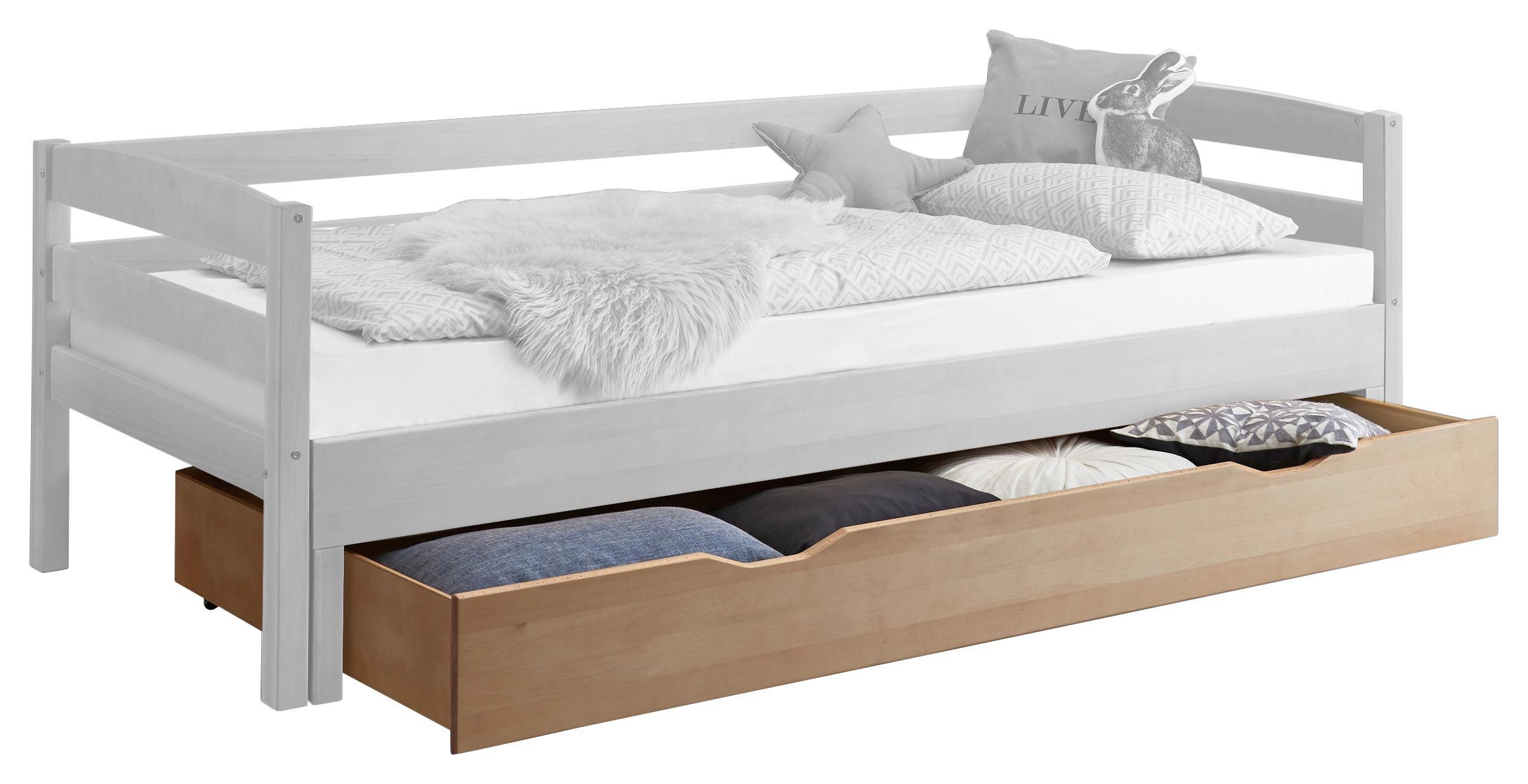 Bettschubkasten Emilia - Naturfarben, KONVENTIONELL, Holz/Kunststoff (195/19/94cm)