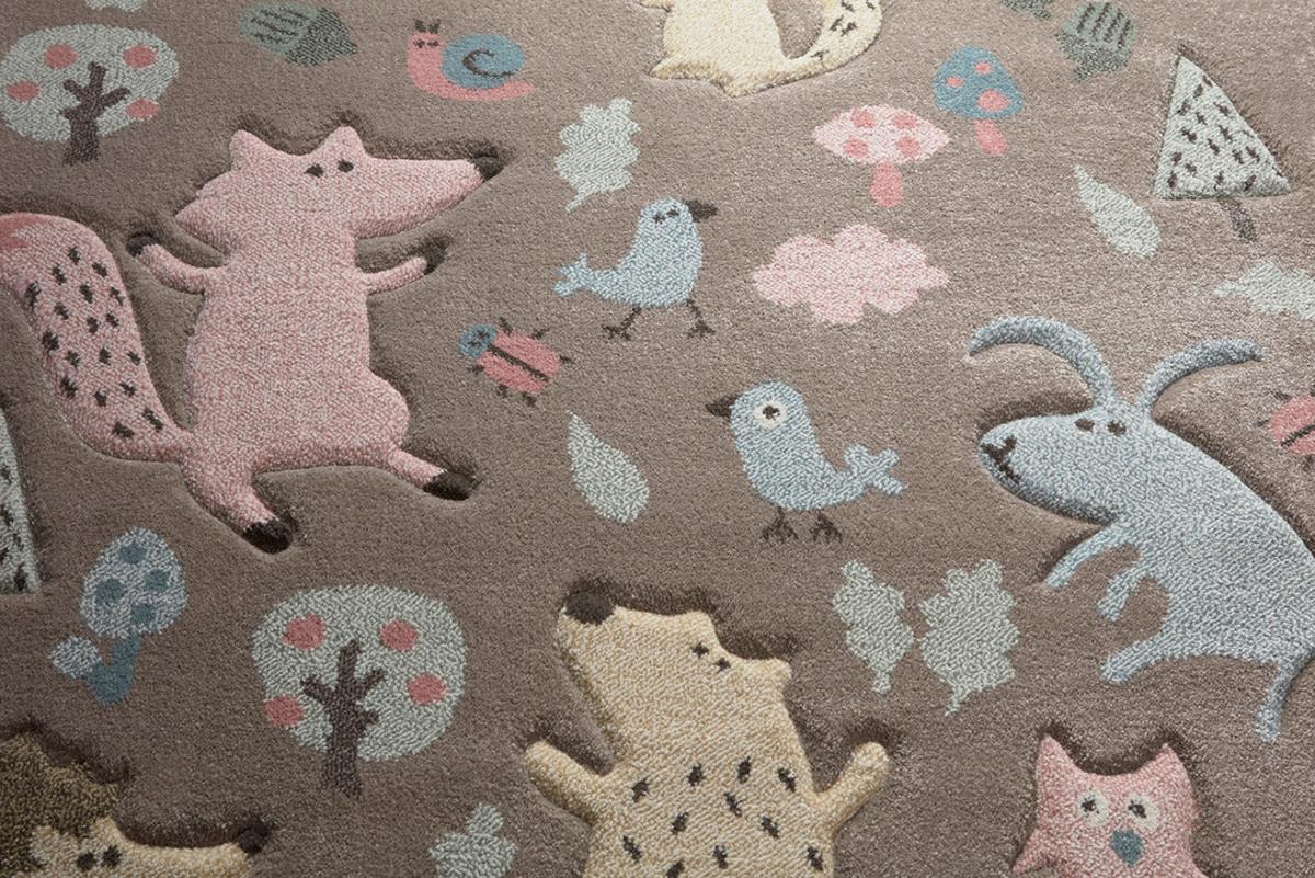 Kinderteppich Forest - Taupe, Trend, Textil (133/200cm) - Sigikid