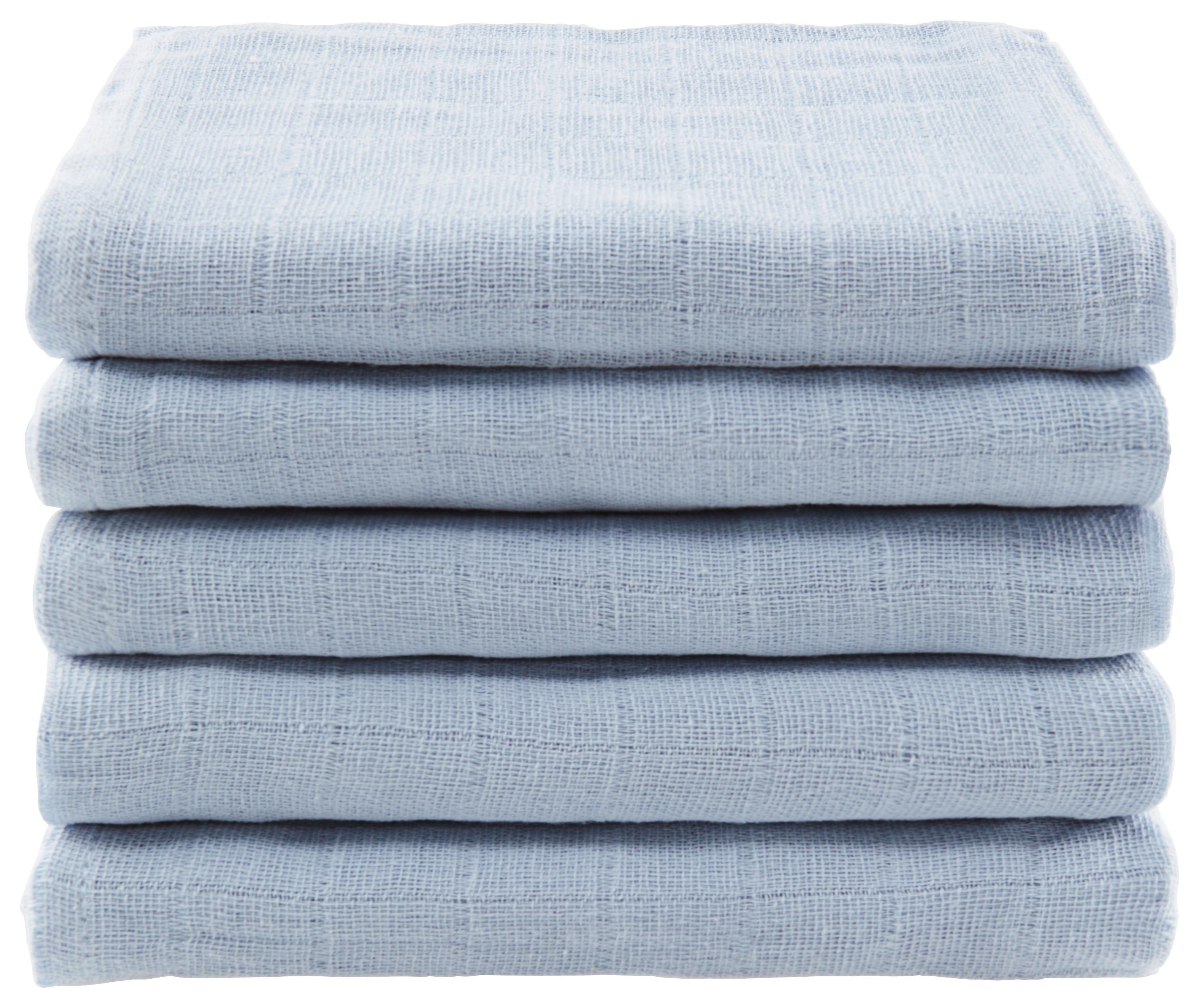 STOFFWINDEL MAJA - 5ER PACK - Blau, KONVENTIONELL, Textil (60/60cm) - Ondega