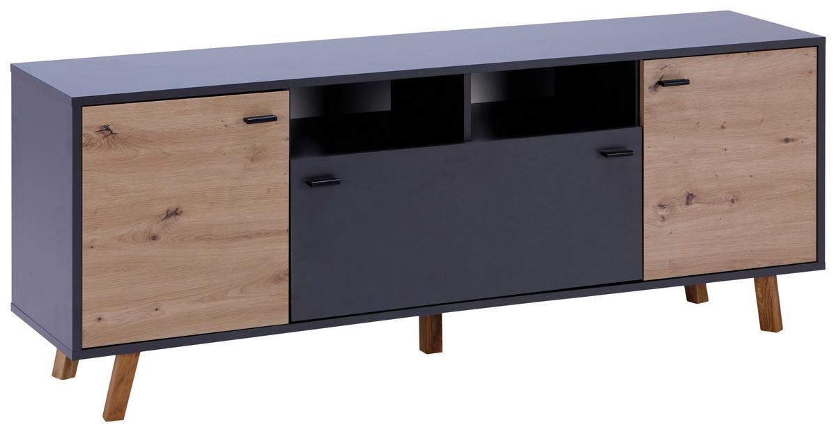 TV-Lowboard Trend B: 170 cm Anthrazit, Eiche Artisan - Anthrazit/Eiche Artisan, MODERN, Holzwerkstoff (170/66/40cm)