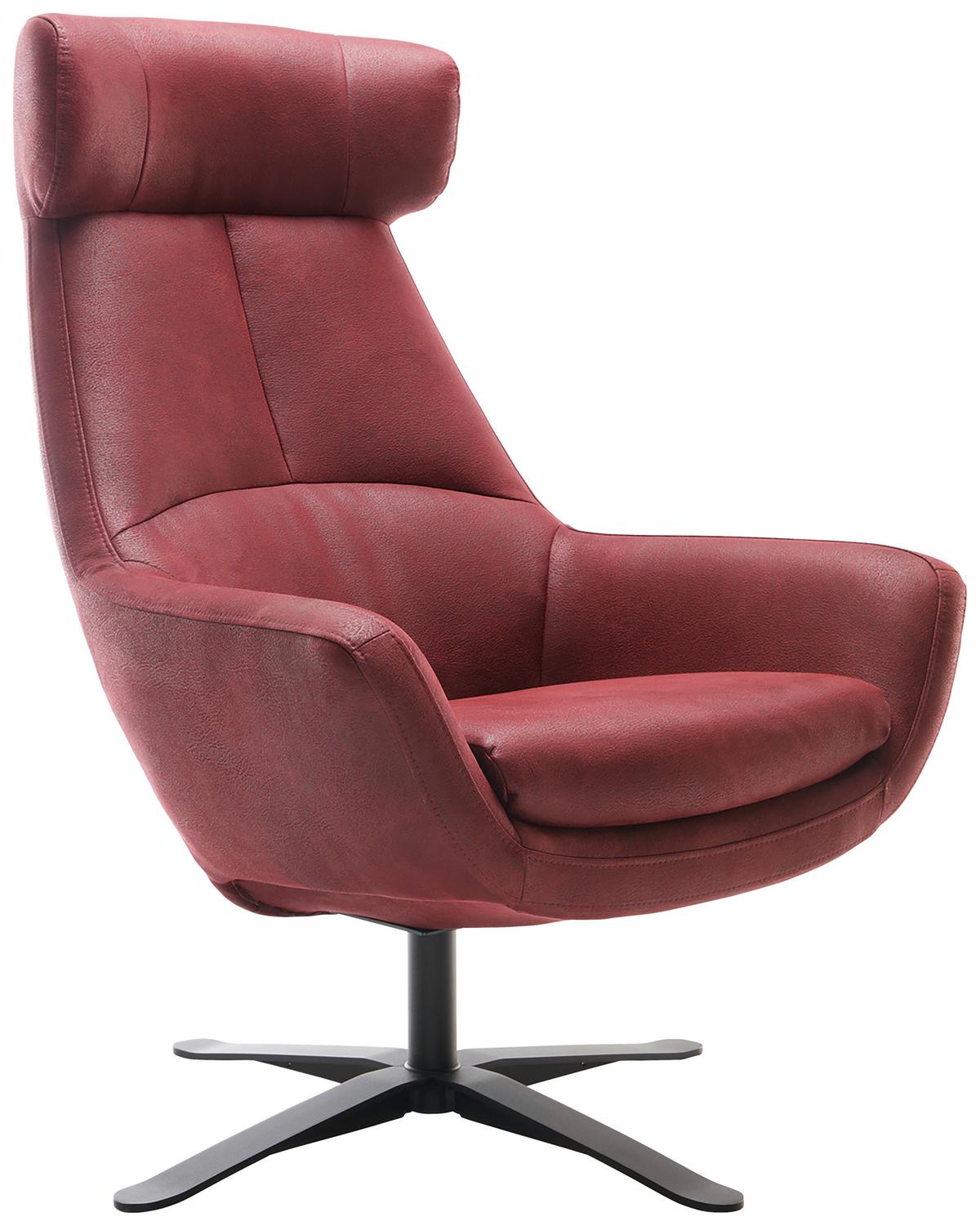 Sessel Be Organic - Rot/Schwarz, MODERN, Textil (81/112/83cm) - Trendmanufaktur