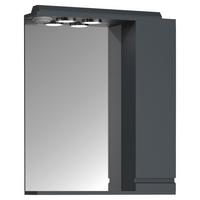 Spiegelschrank Silora 1-Türig BxHxT: 60x71x14 cm - Anthrazit, MODERN, Glas/Holzwerkstoff (60/71/14cm) - MID.YOU