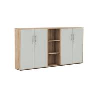 AKTENSCHRANK OFFICE EDITION - SW SET 8 - Hellgrau/Sonoma Eiche, MODERN, Holzwerkstoff (212,9/113,6/33cm) - MID.YOU