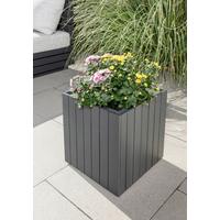 Blumenkasten H: 35 cm, Anthrazit - Anthrazit, Basics, Holz (30/30/35cm) - Prestige Home