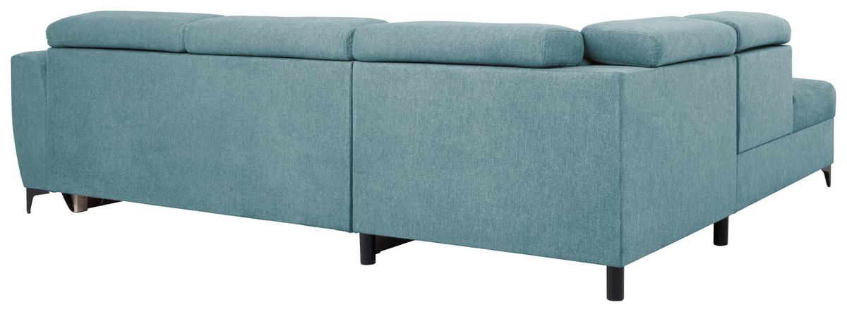 Ecksofa Lapis Petrol S: 217/255 Cm - Petrol/Schwarz, KONVENTIONELL, Textil (217/255cm) - MID.YOU