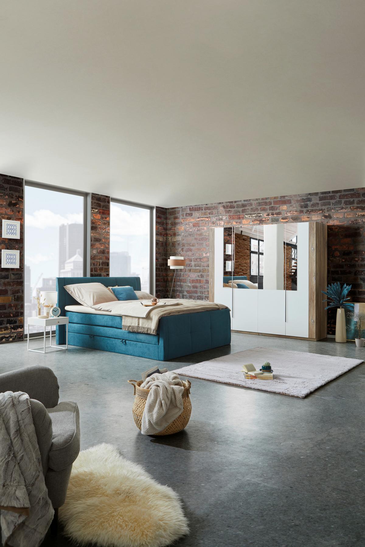 Skříň s otočnymi dveřmi COMPLETE-BP- - bílá/barvy dubu, Konvenční, kompozitní dřevo/plast (228/215/60cm)