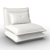 Rozkládací křeslo TAMARA, bílé buklé, max. 120 kg - bílá, Moderní, kov/textil (82/31/69cm) - Bessagi Home