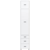 Kleiderschrank Kivo Weiß, B: 45 cm - Weiß, Basics, Holzwerkstoff (45/239,40/52,1cm)