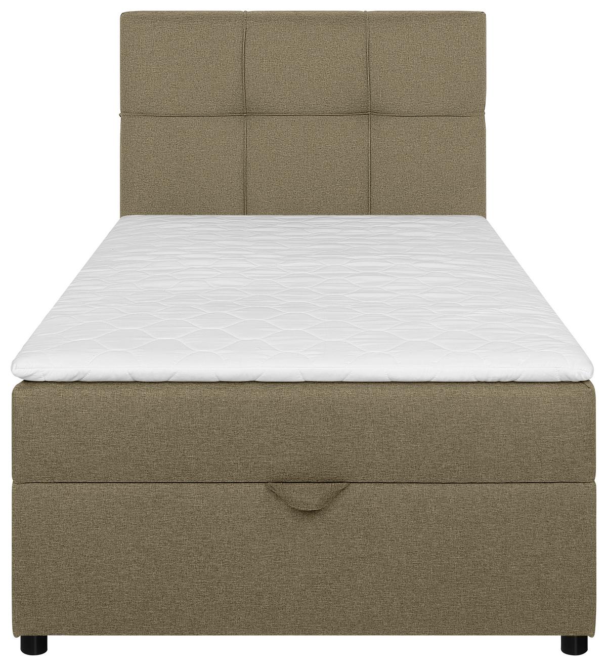 Boxbett Paros 100 100x200 Beige - Beige/Schwarz, MODERN, Holzwerkstoff/Textil (100/200cm) - MID.YOU