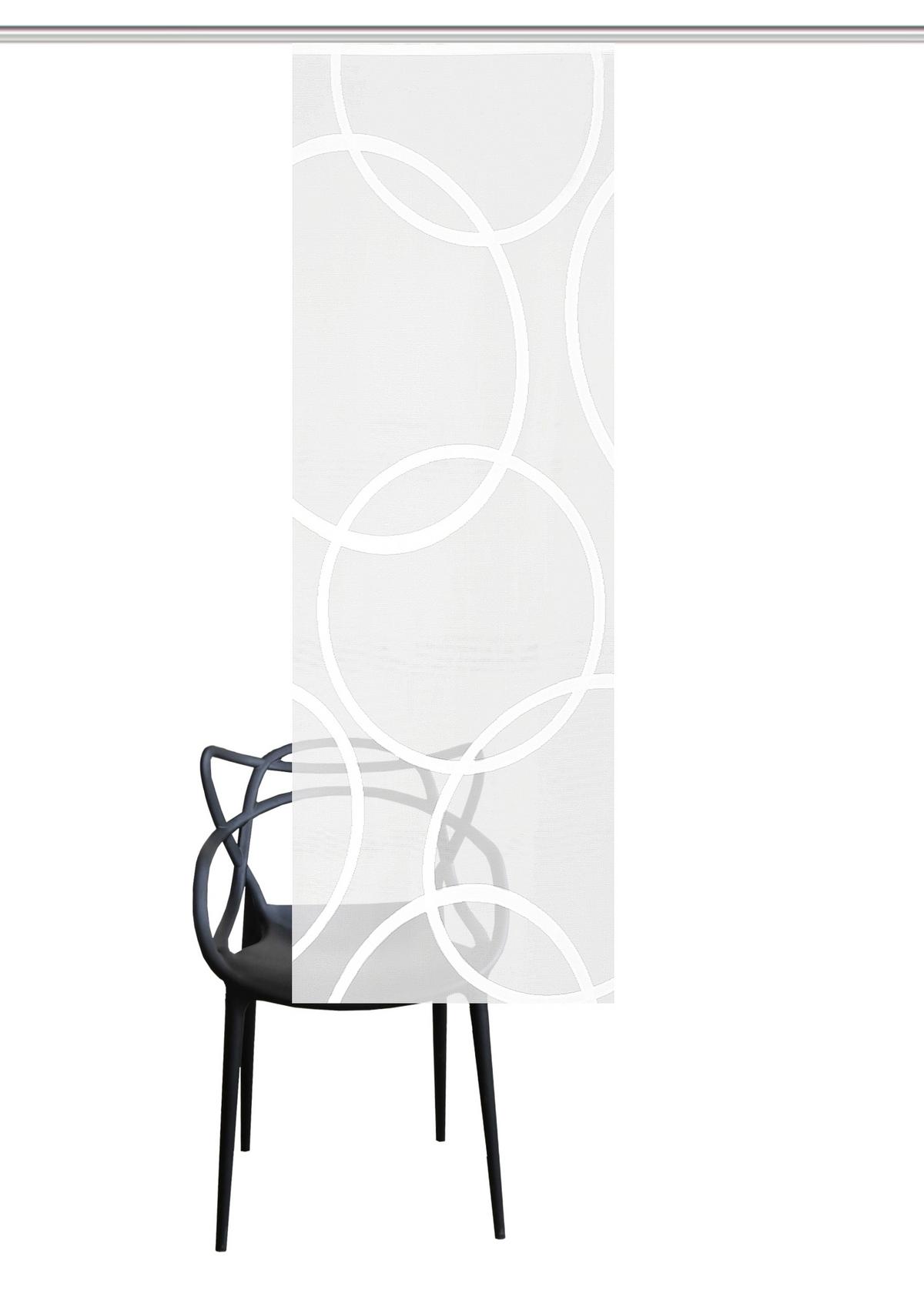 Flächenvorhang Pinale Weiß B: 57 cm - Weiß, Basics, Textil (57/175cm)