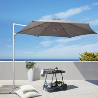 BOČNÍ SLUNEČNÍK AGOSTINO - šedá, Moderní, kov/textil (300/250/300cm) - Mömax