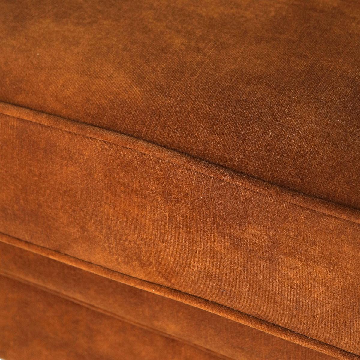 Chesterfield-sofa Slopes Cognac 3-Sitzer - Cognac/Schwarz, KONVENTIONELL, Textil (203/79/93cm) - Livetastic