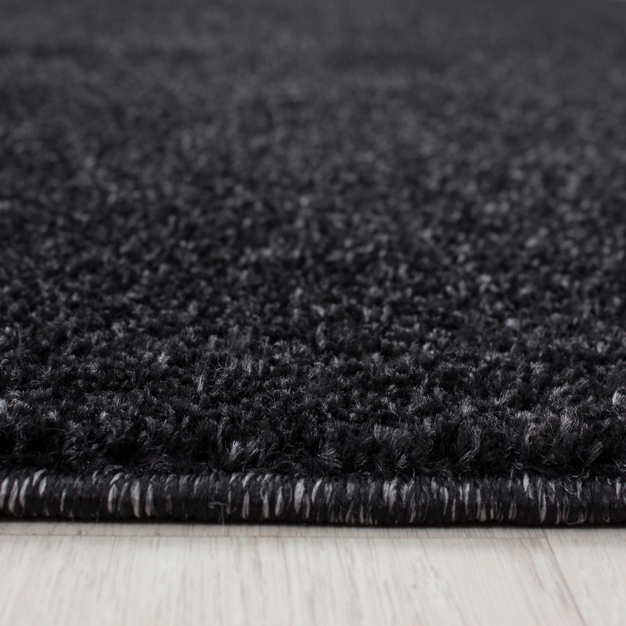 Teppich Läufer Anthrazit Ata 80x250 cm - Anthrazit, Design, Textil (80/250cm) - Novel