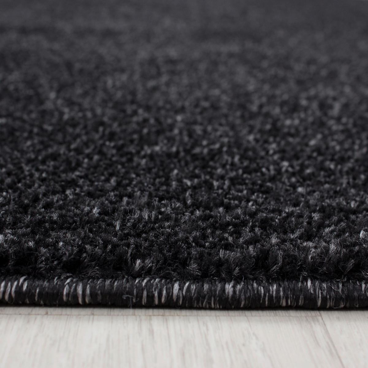 Teppich Läufer Anthrazit Ata 80x250 cm - Anthrazit, Design, Textil (80/250cm) - Novel