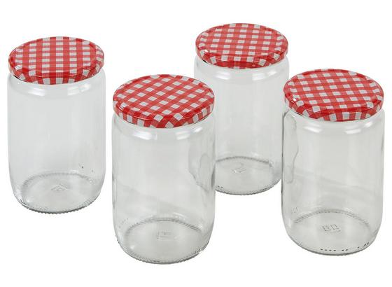 Einmachglas Ulrike, 720 ml - Transparent/Rot, KONVENTIONELL, Glas/Metall (0,720l) Einmachglas Ulrike, 720 ml - Transparent/Rot, KONVENTIONELL, Glas/Metall (0,720l)