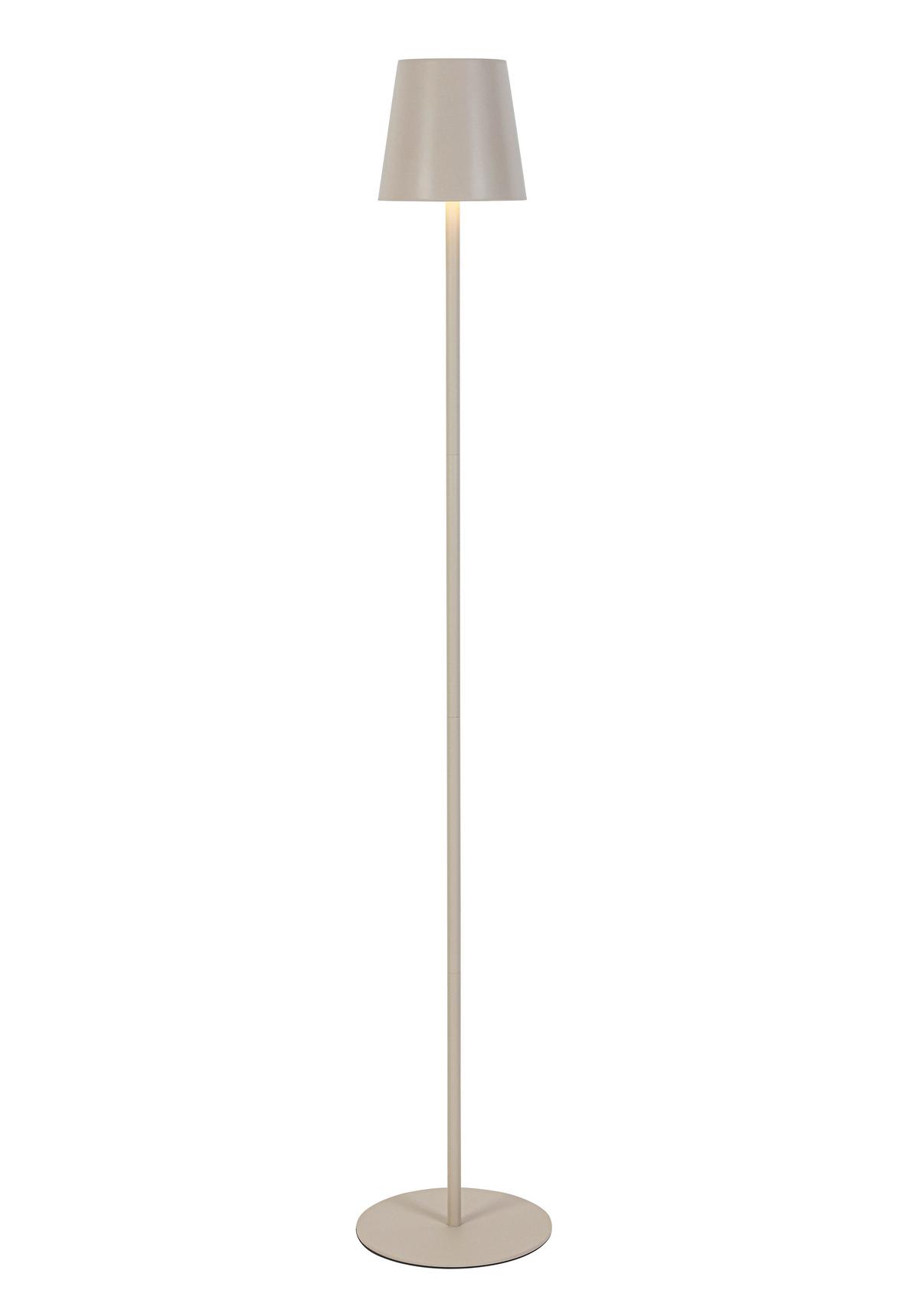 LED-Stehleuchte Liliana - Sandfarben/Weiß, MODERN, Kunststoff/Metall (22/130cm) - Luca Bessoni