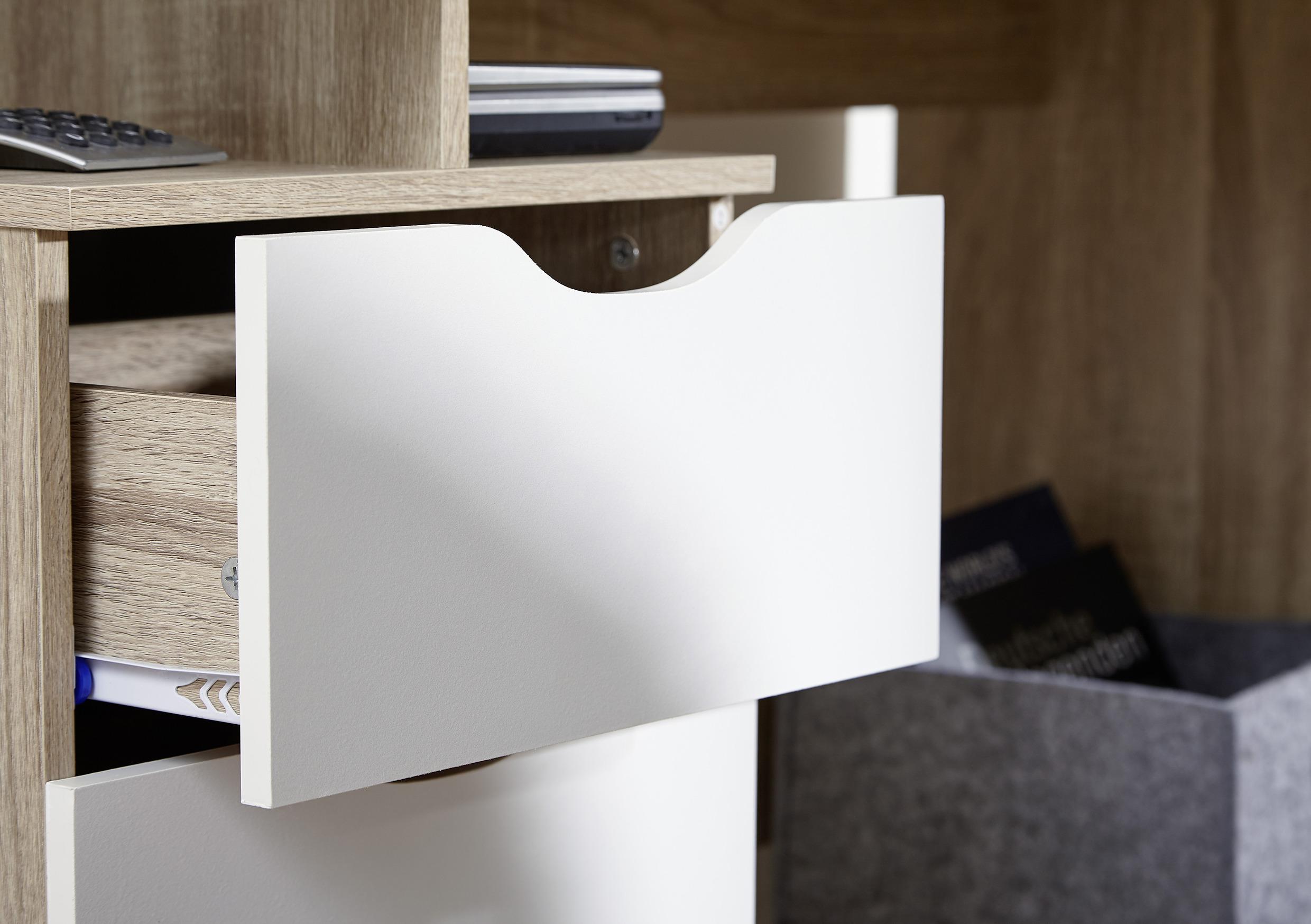 Gut kombinierbarer Schreibtisch mit Schubladen