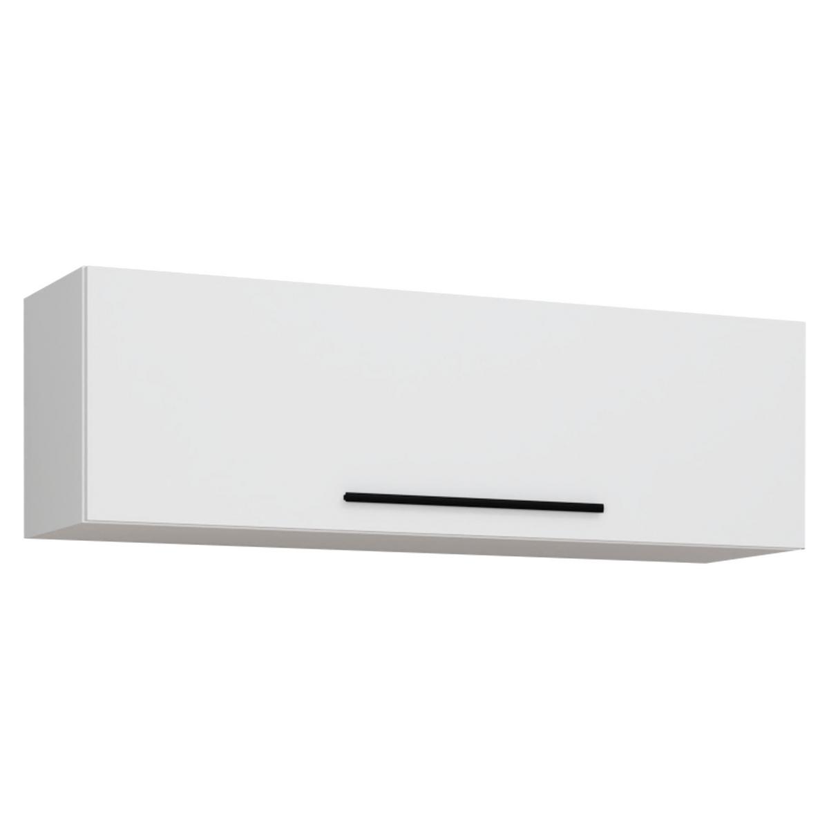 Závesná nízka komoda Arila š: 95 cm, biela - čierna/biela, Modern, kov/kompozitné drevo (95/30/30cm) - MID.YOU