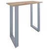 Bartisch Xona B 110x50 - Honigeiche/Silberfarben, KONVENTIONELL, Holzwerkstoff/Metall (110/50/102cm)