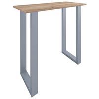 Bartisch Xona B 110x50 - Honigeiche/Silberfarben, KONVENTIONELL, Holzwerkstoff/Metall (110/50/102cm)