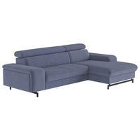 Ecksofa mit Bettkasten Emma Blau 267x165 cm - Blau/Schwarz, Textil (267/165cm) - MID.YOU