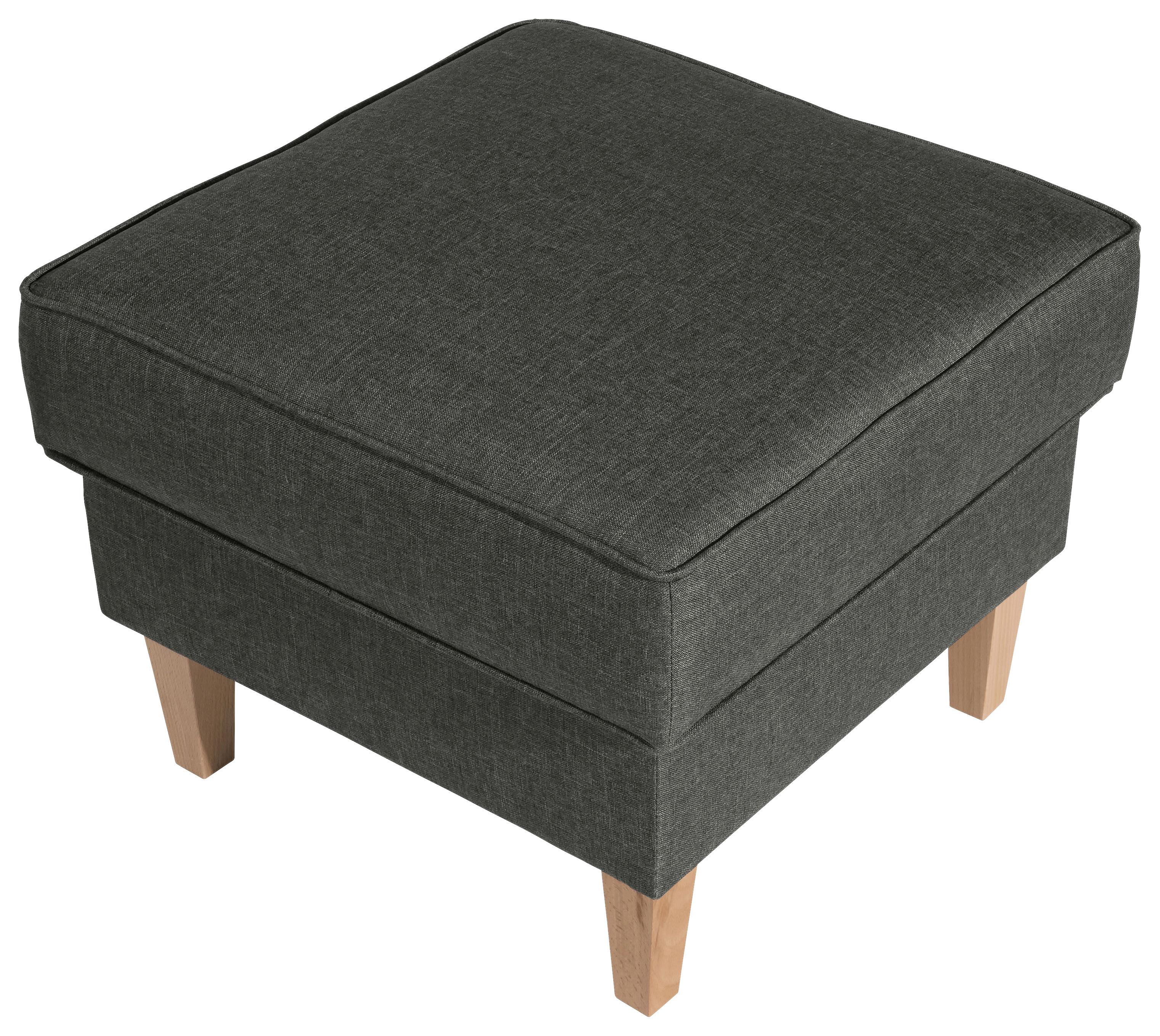 Polsterhocker Lorris Anthrazit Flachgewebe H: 53 Cm - Anthrazit/Buchefarben, MODERN, Textil (53/45/53cm) - Max Winzer