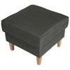 Polsterhocker Lorris Anthrazit Flachgewebe H: 53 cm - Anthrazit/Buchefarben, MODERN, Textil (53/45/53cm) - Max Winzer