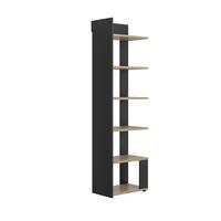 Regal Nael 56 cm Eichefarben, Schwarz - Eichefarben/Schwarz, Basics, Holzwerkstoff (56/198/37cm)
