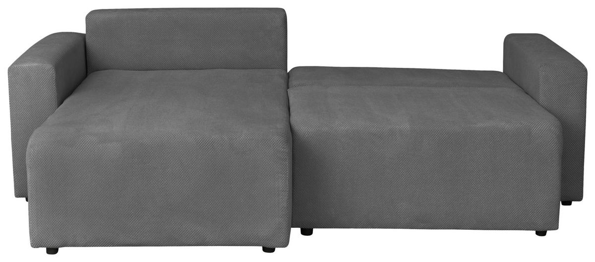Ecksofa Dallas Boucle Schlammfarben 173x258cm - Schlammfarben/Schwarz, MODERN, Holz/Kunststoff (173/258cm)
